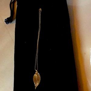 Gold Leaf Pendant Necklace